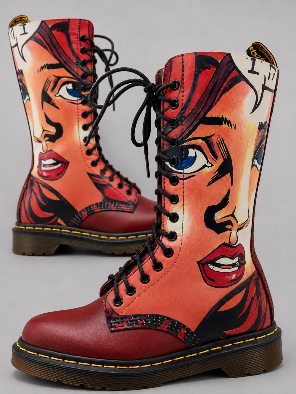 Dr. Martens 1914 Manga Roy Lichtenstein Made In England Women’s size 9 NEW! RARE - Picture 8 of 12